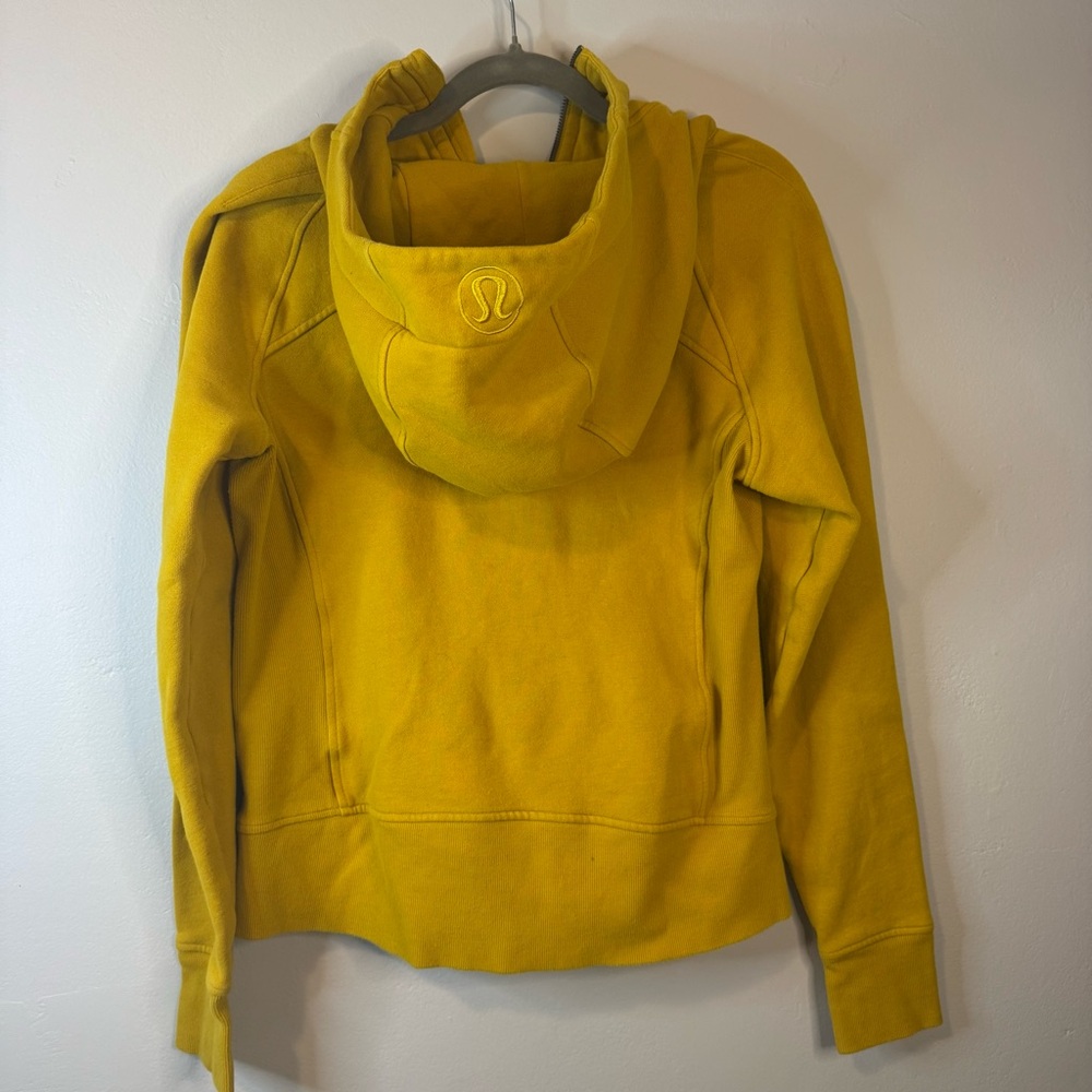 Lululemon Scuba Full Zip Yellow Size 10 - Picture 5 of 7
